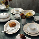 Eureka Collection 45 Pcs Dinner Set With A Geometric Pattern In Real Gold Plating