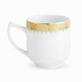 Dallas Collection Set of 6 Coffee Mugs Set Designed With Real Gold Plated Regal Pattern