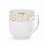 Eureka Collection Set of 6 Coffee Mugs With A Geometric Pattern In Real Gold Plating