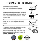 Peggy Oliver MODERNA Non-Stick Induction Cookware 4Pcs Gift Set | Stay Cool Bakelite Handle | 4-Layer Coating | Tawa 25 cm | Fry Pan 24cm | Kadhai & Glass Lid 24cm | Metallic Black | Dishwasher Safe