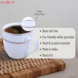 TEA, COFFEE CUP SET OF 6 COLUMBUS PEGGY OLIVER 200 ML, 751