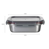 Rectangle Stainless Steel Container With Pp Locking Lid 316 Stainless Steel