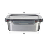 Rectangle Stainless Steel Container With Pp Locking Lid 316 Stainless Steel