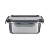 RECTANGLE STAINLESS STEEL FOOD CONTAINER WITH CLASSIC PP LID 316 STAINLESS STEEL