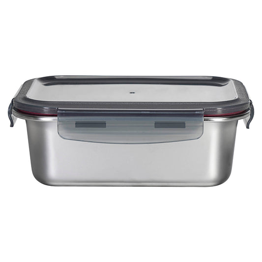 RECTANGLE STAINLESS STEEL FOOD CONTAINER WITH CLASSIC PP LID 316 STAINLESS STEEL