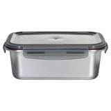 RECTANGLE STAINLESS STEEL FOOD CONTAINER WITH CLASSIC PP LID 316 STAINLESS STEEL