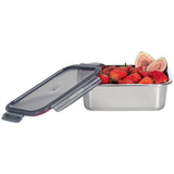 RECTANGLE STAINLESS STEEL FOOD CONTAINER WITH CLASSIC PP LID 316 STAINLESS STEEL