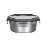 ROUND STAINLESS STEEL FOOD CONTAINER WITH CLASSIC PP LID 316 STAINLESS STEEL