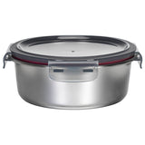 ROUND STAINLESS STEEL FOOD CONTAINER WITH CLASSIC PP LID 316 STAINLESS STEEL