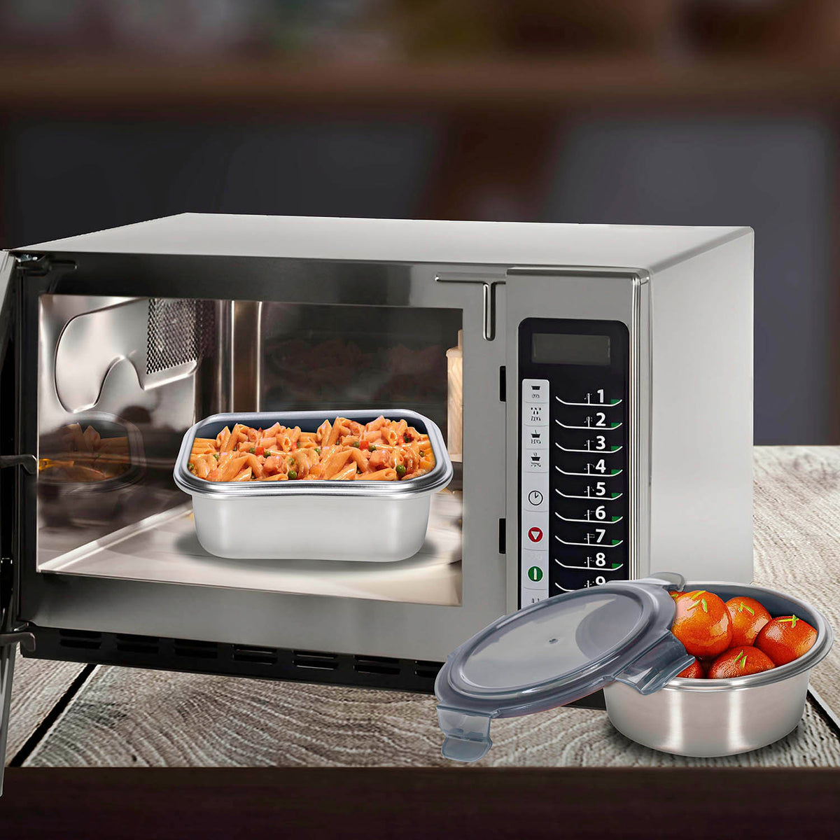 ROUND STAINLESS STEEL CONTAINER _N