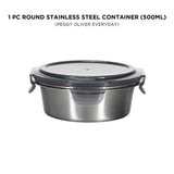 ROUND STAINLESS STEEL CONTAINER_N