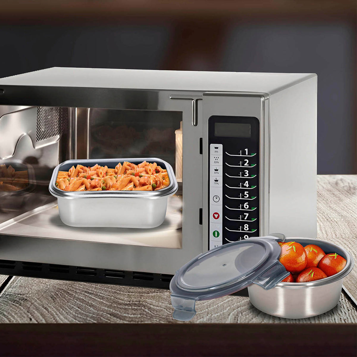 ROUND STAINLESS STEEL CONTAINER_N
