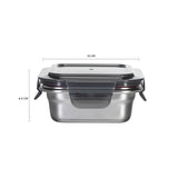 SQAURE STAINLESS STEEL CONTAINER_N